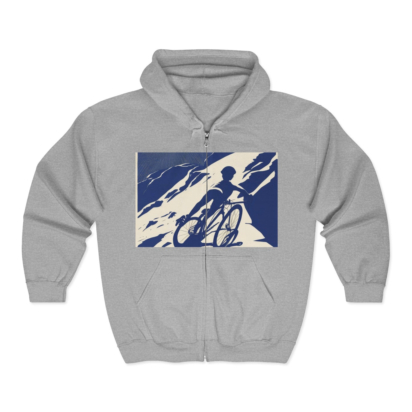 boostlete-am-crew-scene-cyclist-offset-bold-0008 — Unisex Heavy Blend Full-Zip Hooded Sweatshirt