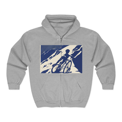 boostlete-am-crew-scene-cyclist-offset-bold-0008 — Unisex Heavy Blend Full-Zip Hooded Sweatshirt