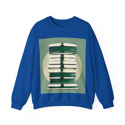 boostlete-recovery-progress-icon-barbell-glitch-vector-1746 — Unisex Heavy Blend Crewneck (G18000)