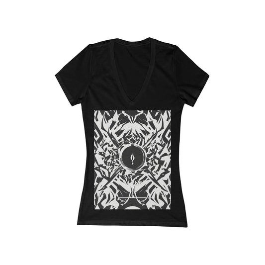 boostlete-am-crew-icon-flame-matte-geometric-0286 — Women's Deep V-Neck Tee (B+C 6035)
