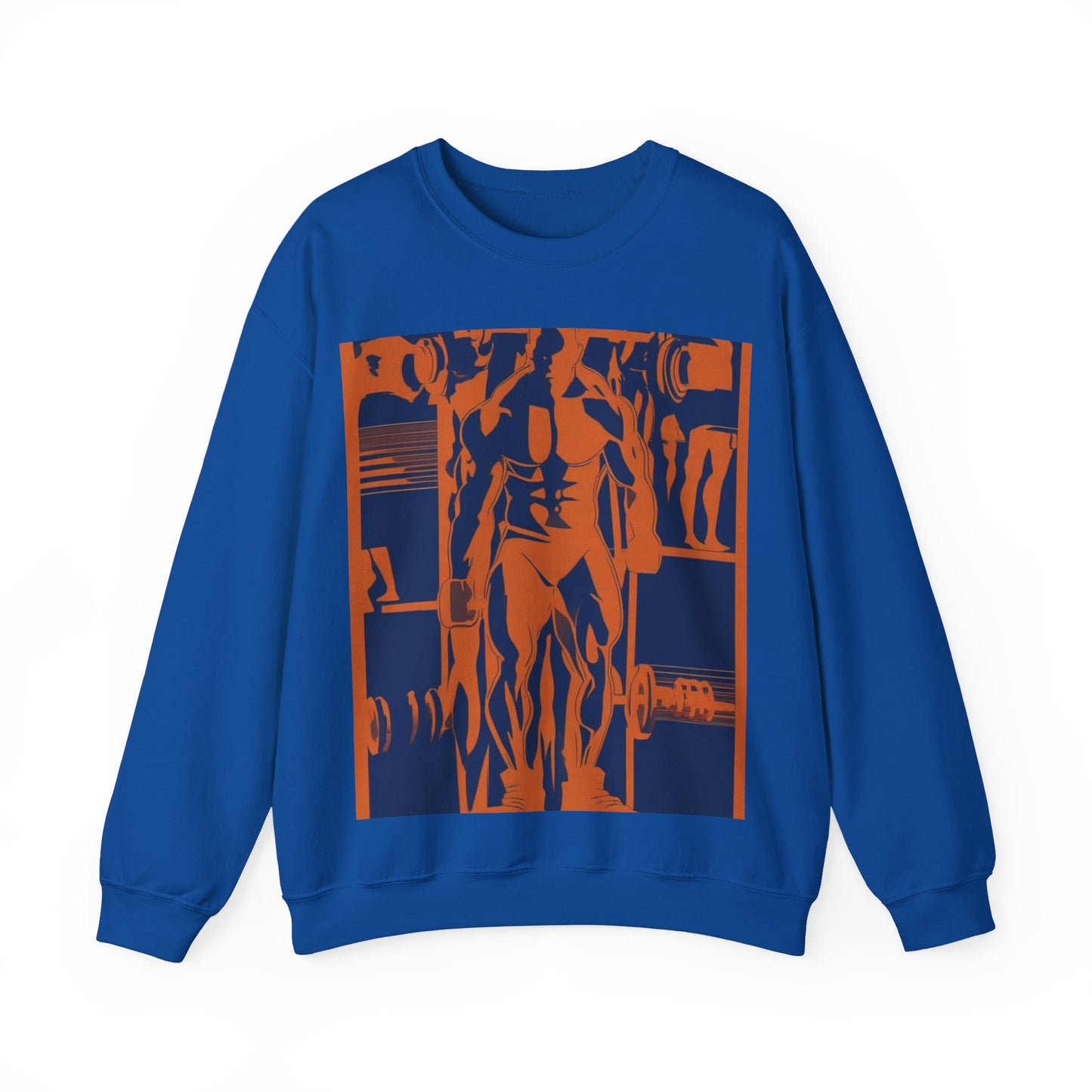 boostlete-rise-grind-scene-deadlift-3d-paper-0812 — Unisex Heavy Blend Crewneck (G18000)