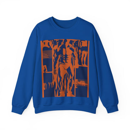 boostlete-rise-grind-scene-deadlift-3d-paper-0812 — Unisex Heavy Blend Crewneck (G18000)
