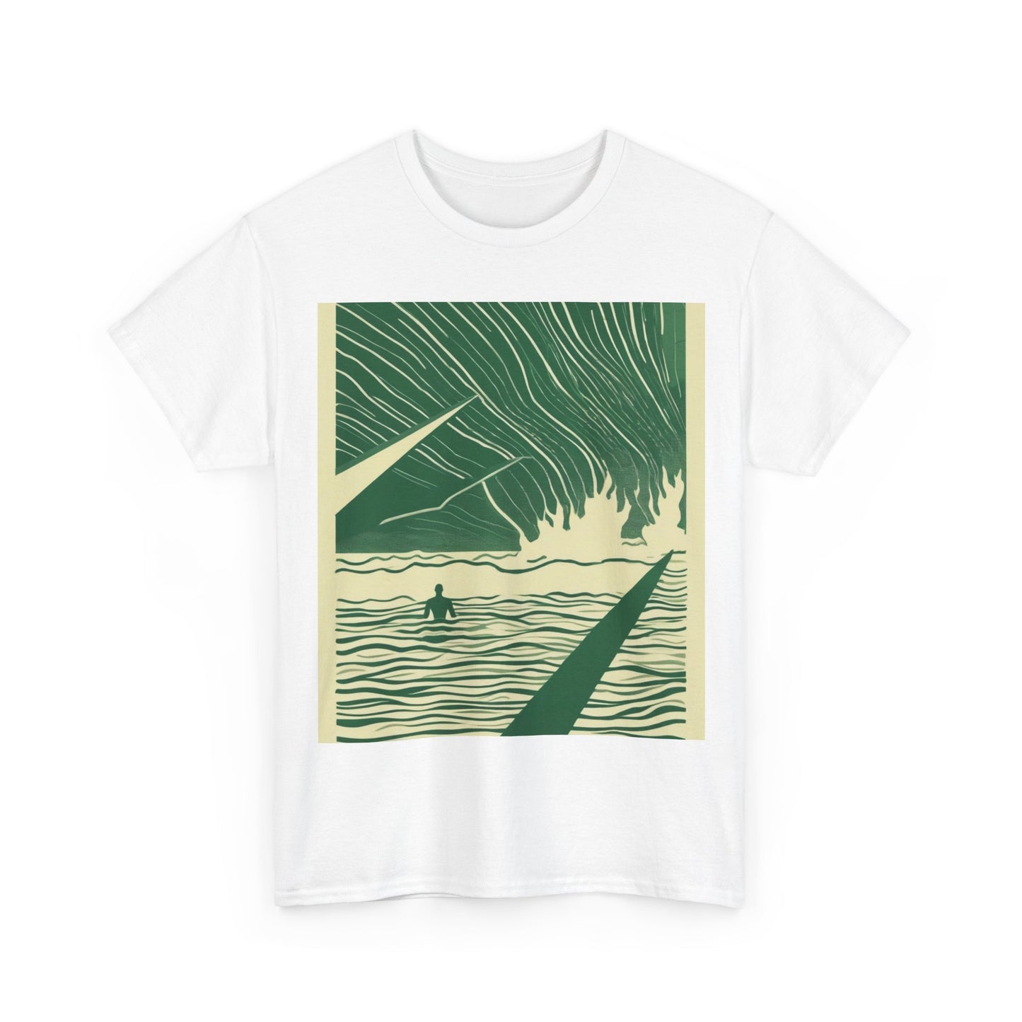 boostlete-mile-by-mile-icon-swimmer-motion-isometric-0078 — Unisex Heavy Cotton Tee (Gildan 5000)