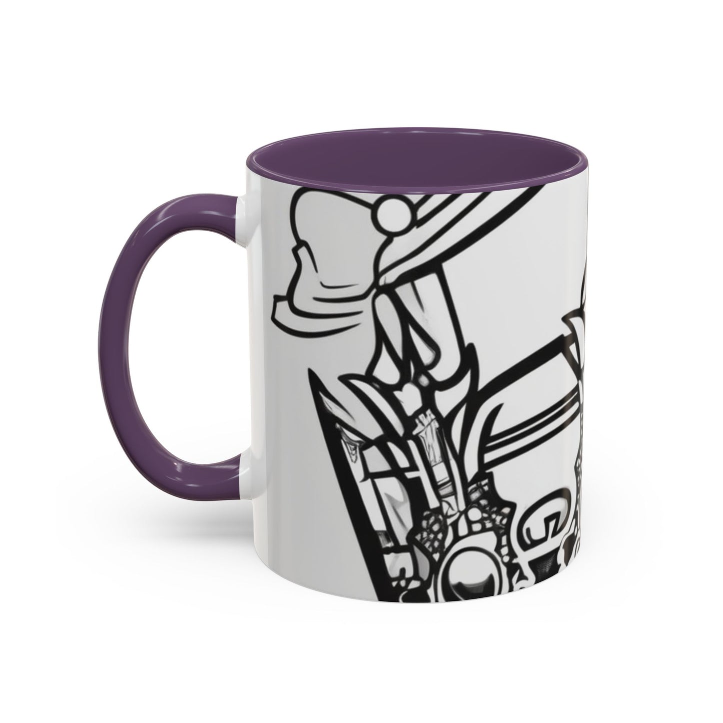 boostlete-quiet-power-icon-crown-outline-badge-0130 — Accent Mug 11oz/15oz