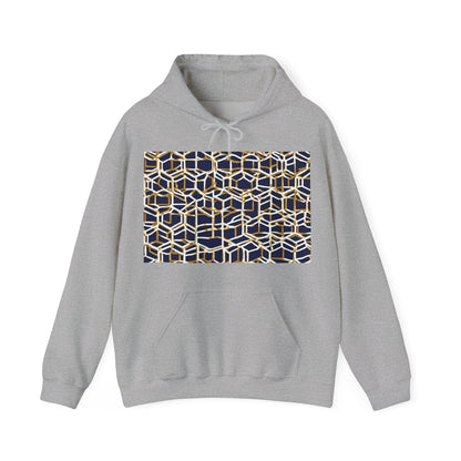 boostlete-am-crew-pattern-hex-industrial-0131 — Unisex Heavy Blend Hooded Sweatshirt (Gildan)