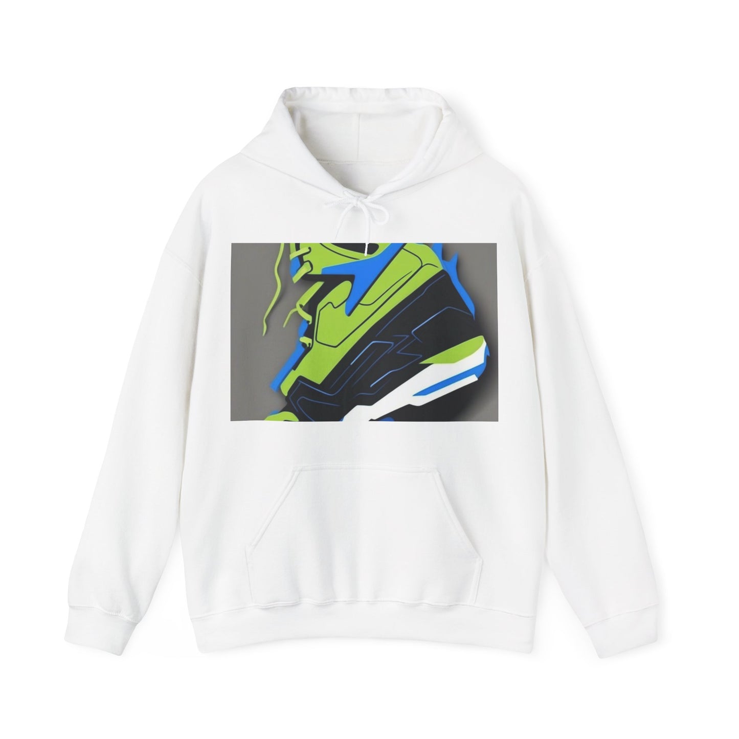 boostlete-quiet-power-icon-sneaker-duotone-paper-0066 — Unisex Heavy Blend Hooded Sweatshirt (Gildan)