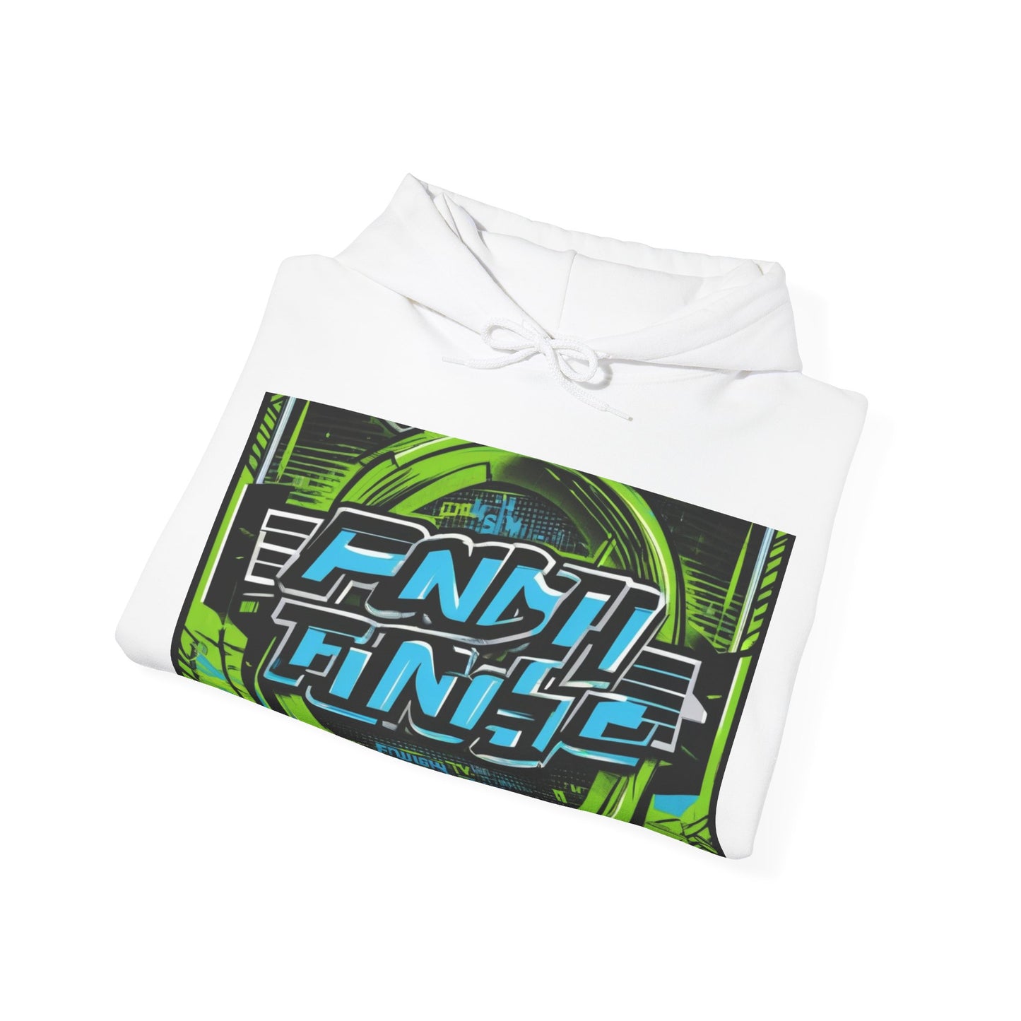 boostlete-iron-intent-type-focus-finish-big-retro-0177 — Unisex Heavy Blend Hooded Sweatshirt (Gildan)