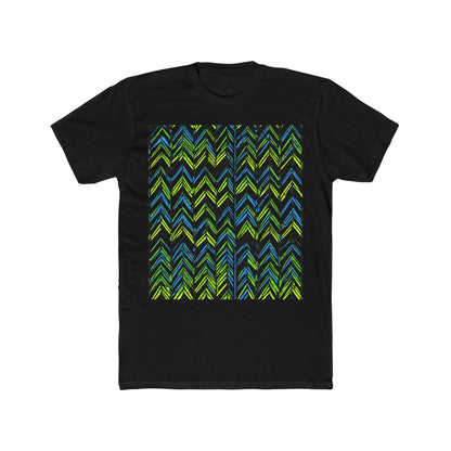 boostlete-mile-by-mile-pattern-chevron-monoline-0051 — Unisex Cotton Crew Tee (NL 3600)