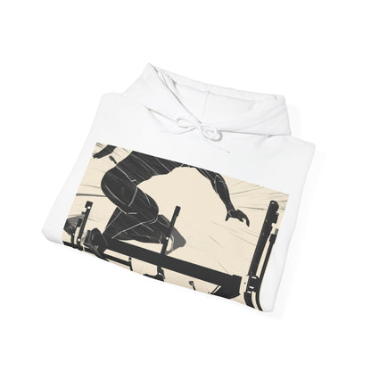 boostlete-iron-intent-scene-hurdler-speed-blueprint-0152 — Unisex Heavy Blend Hooded Sweatshirt (Gildan)