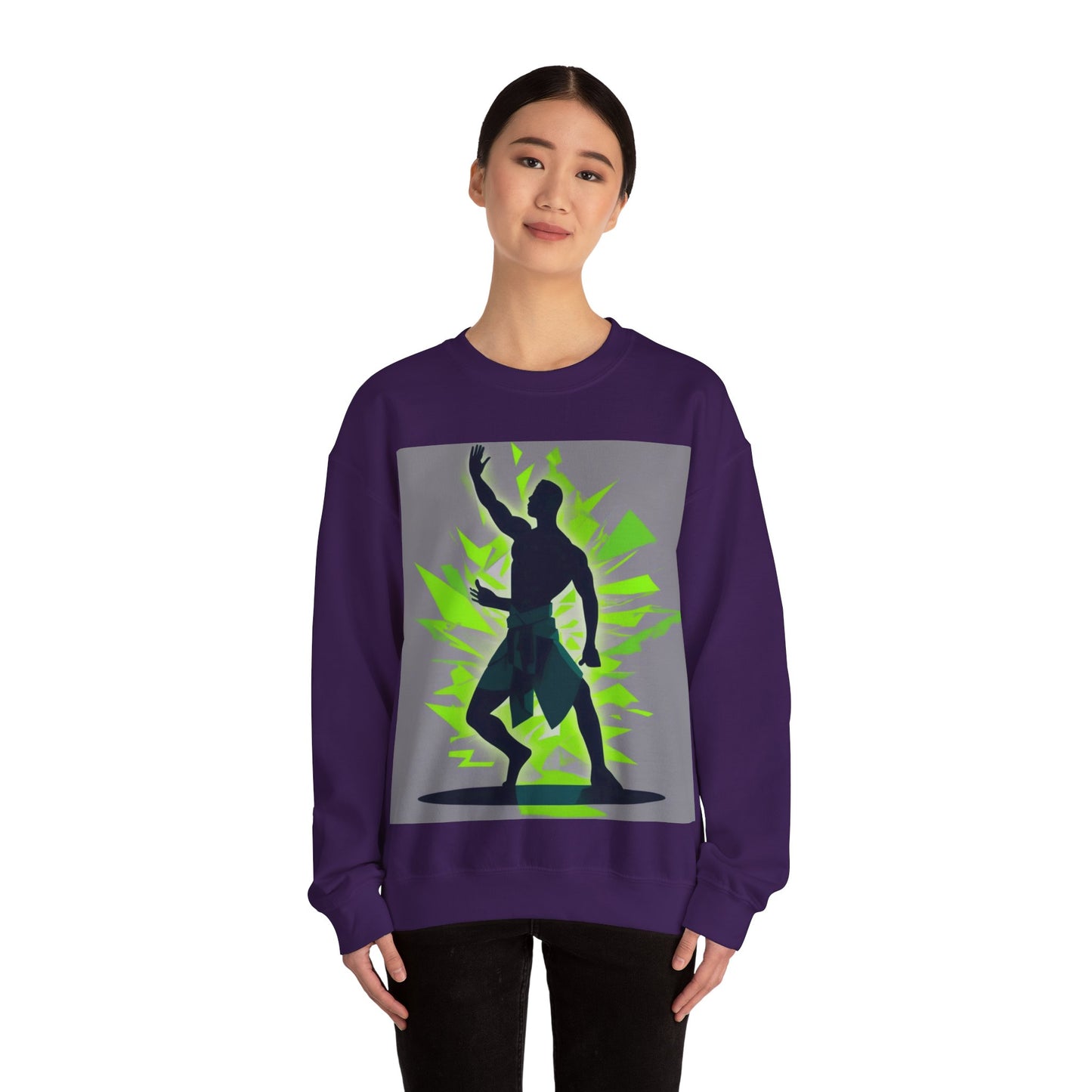 boostlete-mile-by-mile-scene-yogi-offset-isometric-0972 — Unisex Heavy Blend Crewneck (G18000)