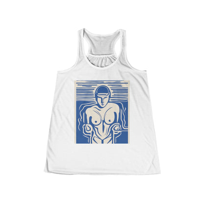 boostlete-boost-mode-icon-swimmer-motion-vector-0062 — Women's Flowy Racerback Tank (B+C 8800)