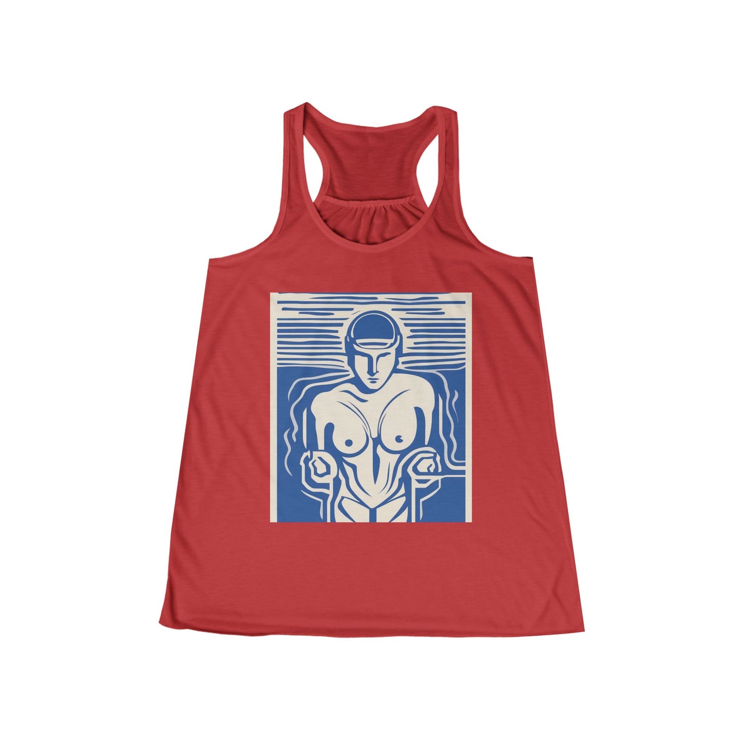 boostlete-boost-mode-icon-swimmer-motion-vector-0062 — Women's Flowy Racerback Tank (B+C 8800)