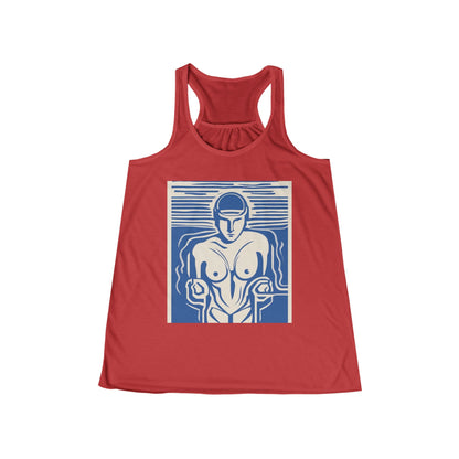 boostlete-boost-mode-icon-swimmer-motion-vector-0062 — Women's Flowy Racerback Tank (B+C 8800)