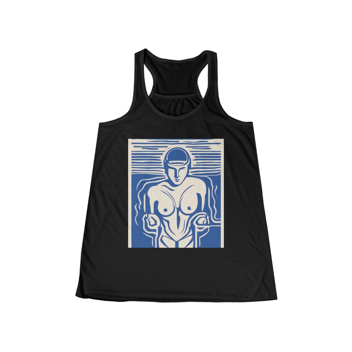 boostlete-boost-mode-icon-swimmer-motion-vector-0062 — Women's Flowy Racerback Tank (B+C 8800)