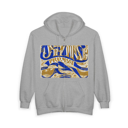 boostlete-am-crew-type-keep-the-promise-split-engraved-0101 — Unisex Heavy Blend Full-Zip Hooded Sweatshirt