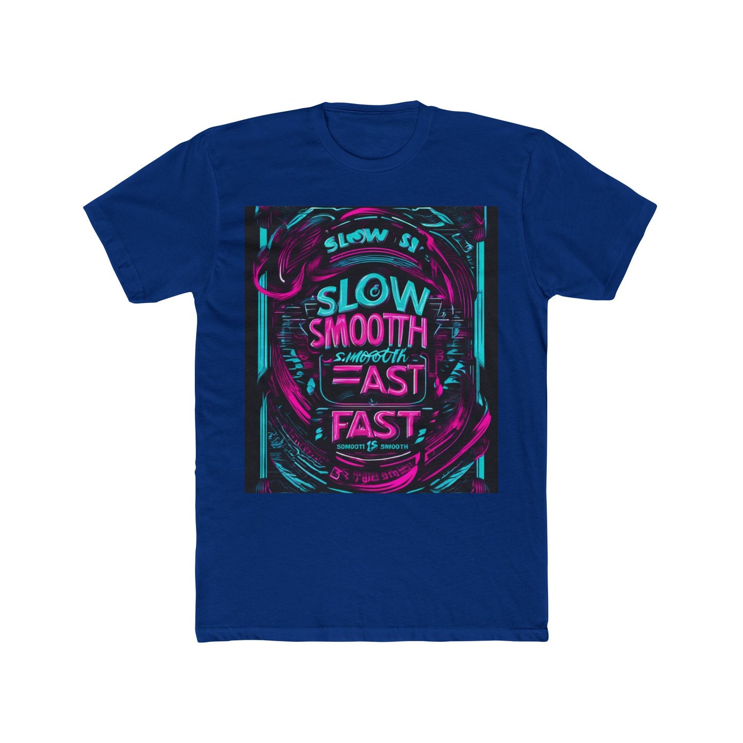 boostlete-recovery-progress-type-slow-is-smooth-smooth-is-fast-banner-engraved-0181 — Unisex Cotton Crew Tee (NL 3600)