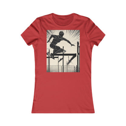 boostlete-iron-intent-scene-hurdler-speed-blueprint-0152 — Women's Favorite Tee (B+C 6004)
