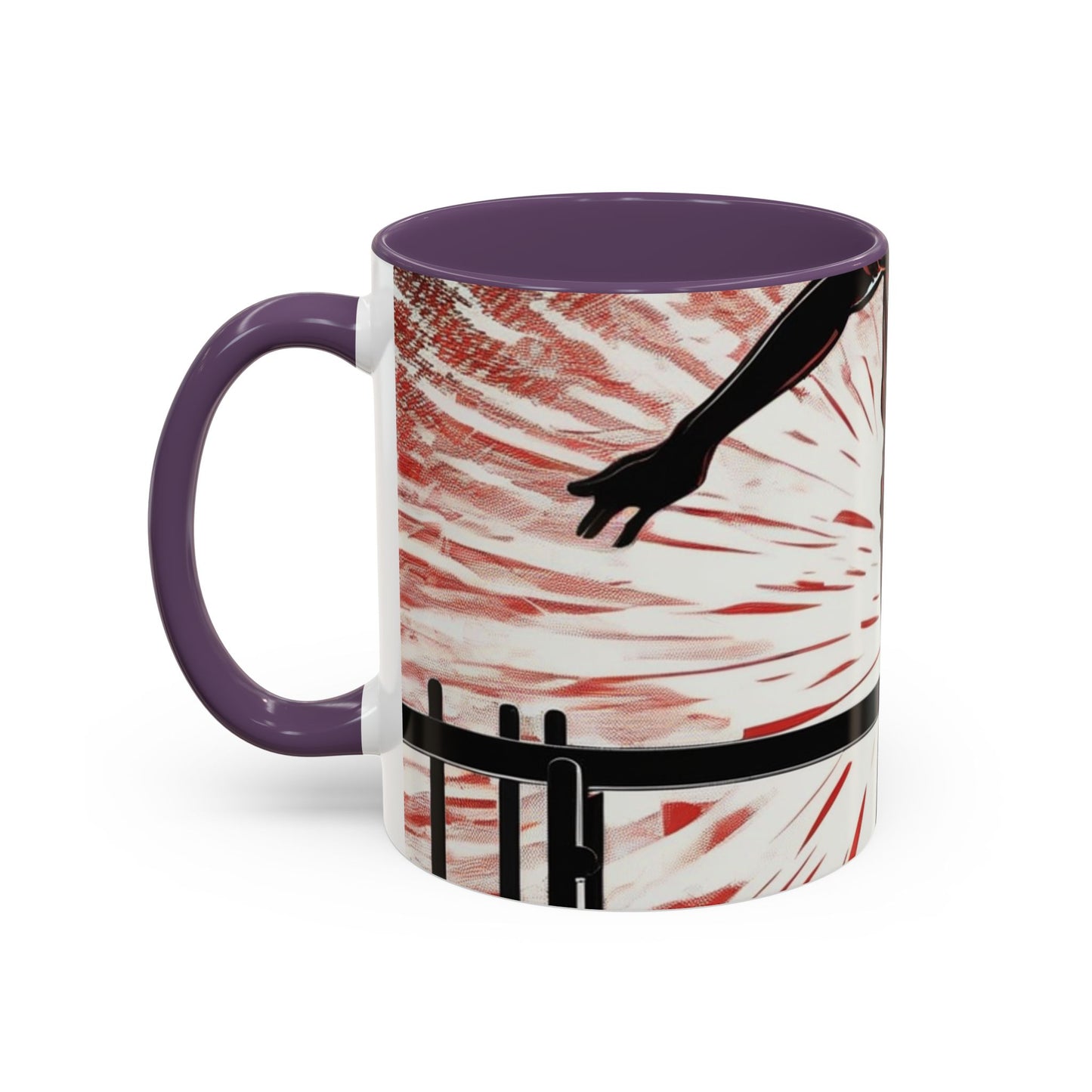 boostlete-recovery-progress-scene-hurdler-halftone-engraved-0212 — Accent Mug 11oz/15oz