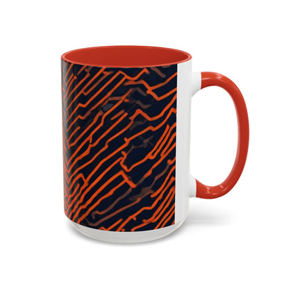 boostlete-field-day-pattern-ekg-modern-0087 — Accent Mug 11oz/15oz