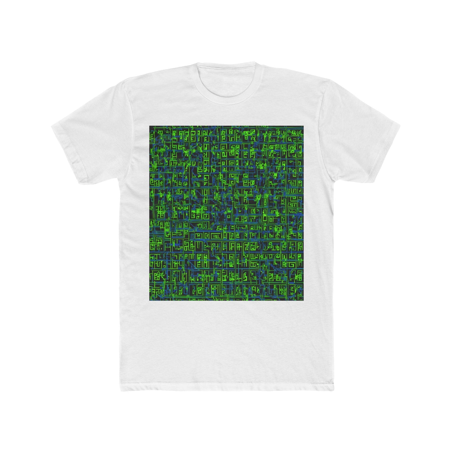 boostlete-mile-by-mile-pattern-plate-number-blueprint-0147 — Unisex Cotton Crew Tee (NL 3600)