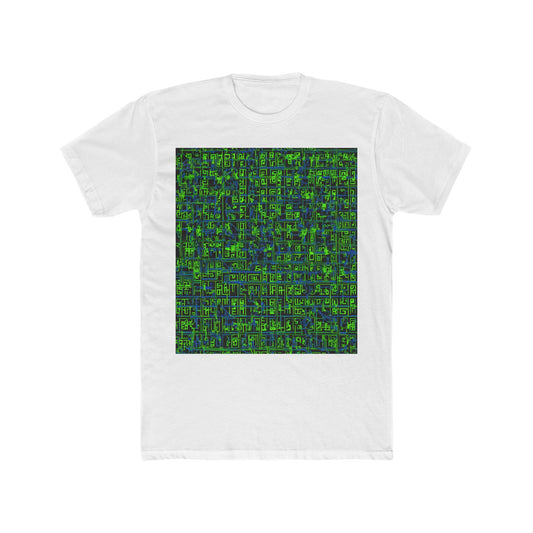 boostlete-mile-by-mile-pattern-plate-number-blueprint-0147 — Unisex Cotton Crew Tee (NL 3600)