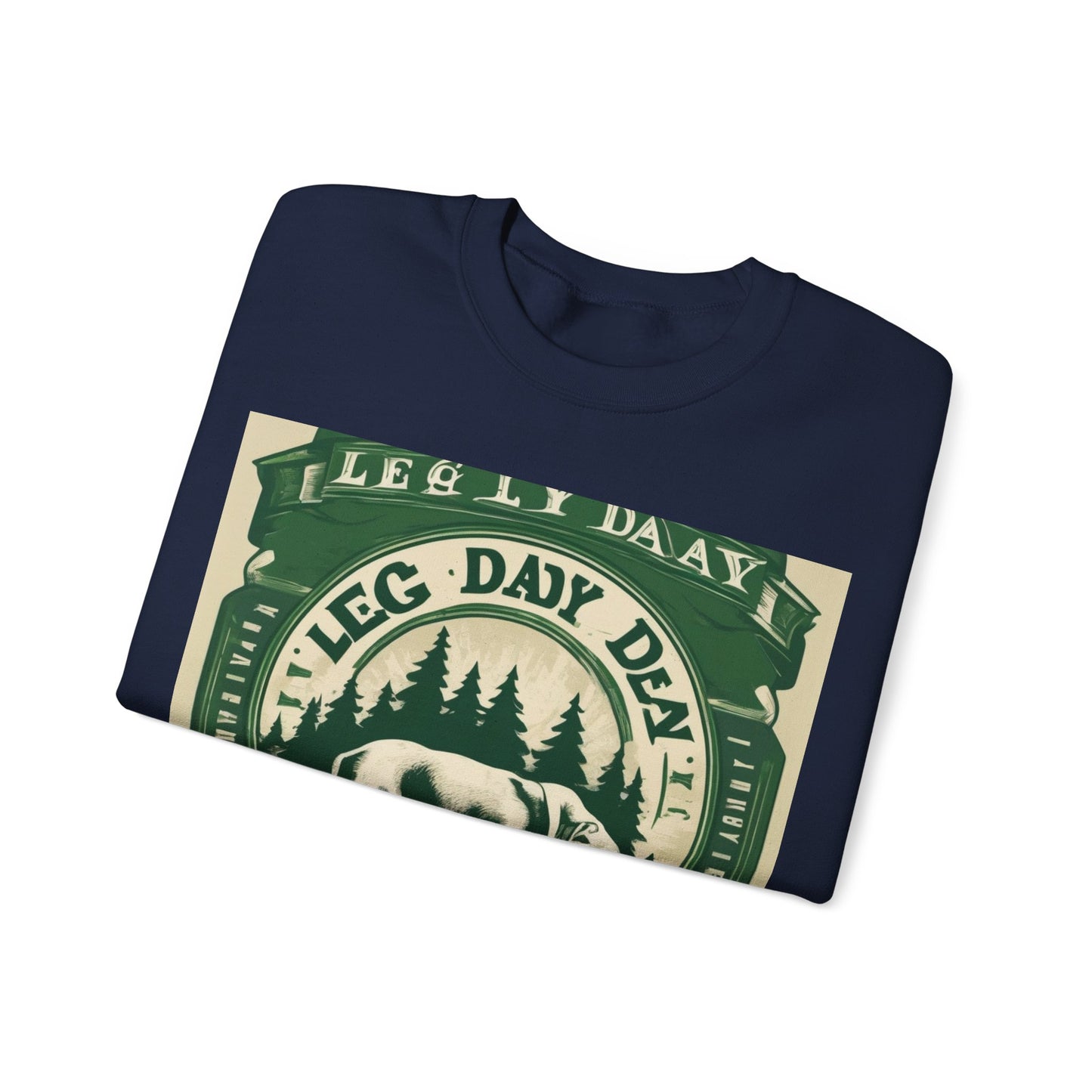 boostlete-quiet-power-type-leg-day-loyal-micro-badge-0357 — Unisex Heavy Blend Crewneck (G18000)