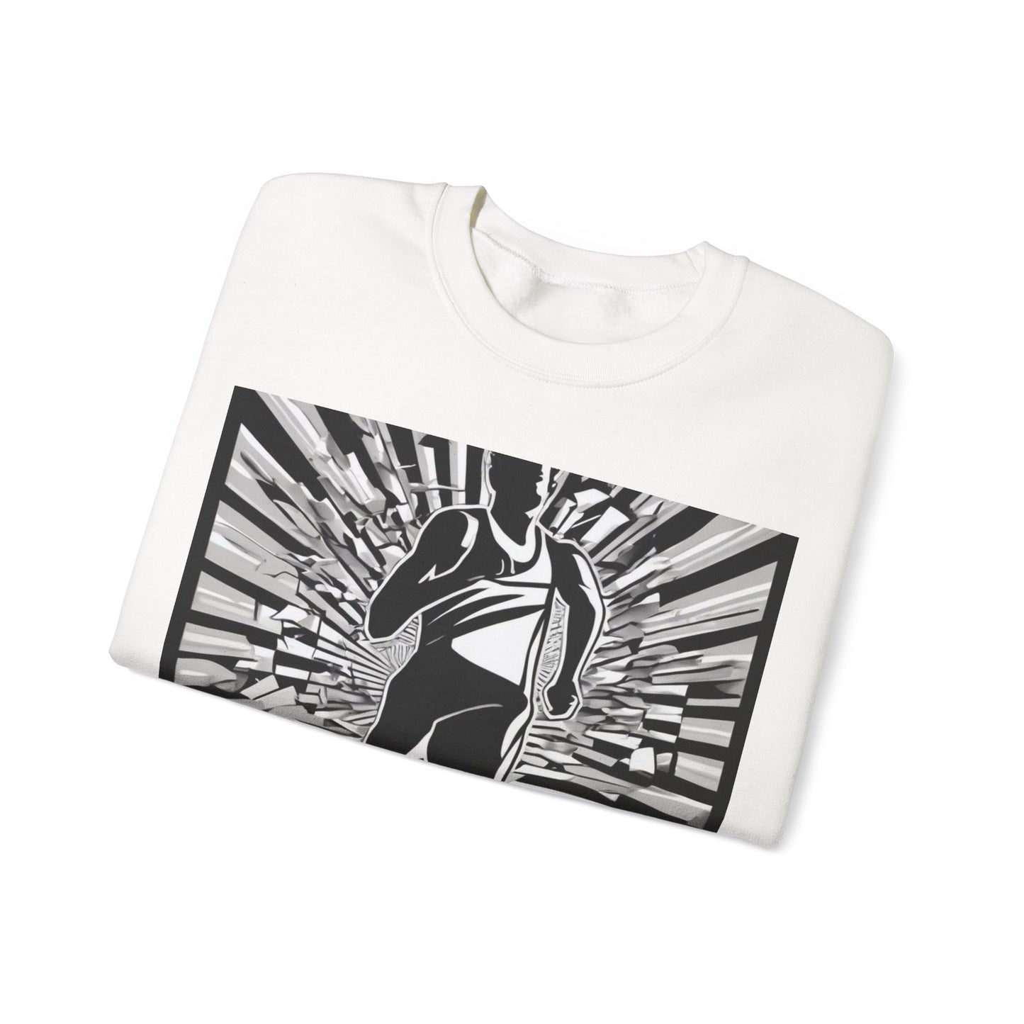 boostlete-field-day-scene-marathoner-3d-athletic-0116 — Unisex Heavy Blend Crewneck Sweatshirt (Gildan)