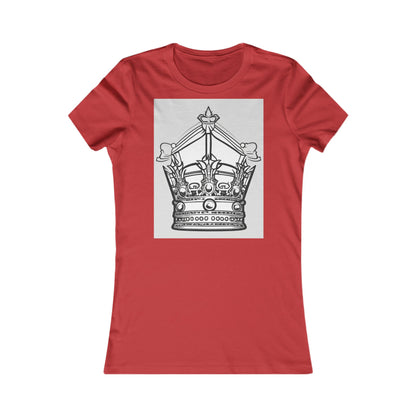 boostlete-quiet-power-icon-crown-outline-badge-0130 — Women's Favorite Tee (B+C 6004)