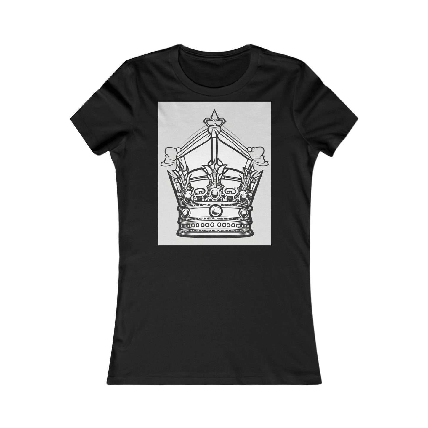 boostlete-quiet-power-icon-crown-outline-badge-0130 — Women's Favorite Tee (B+C 6004)