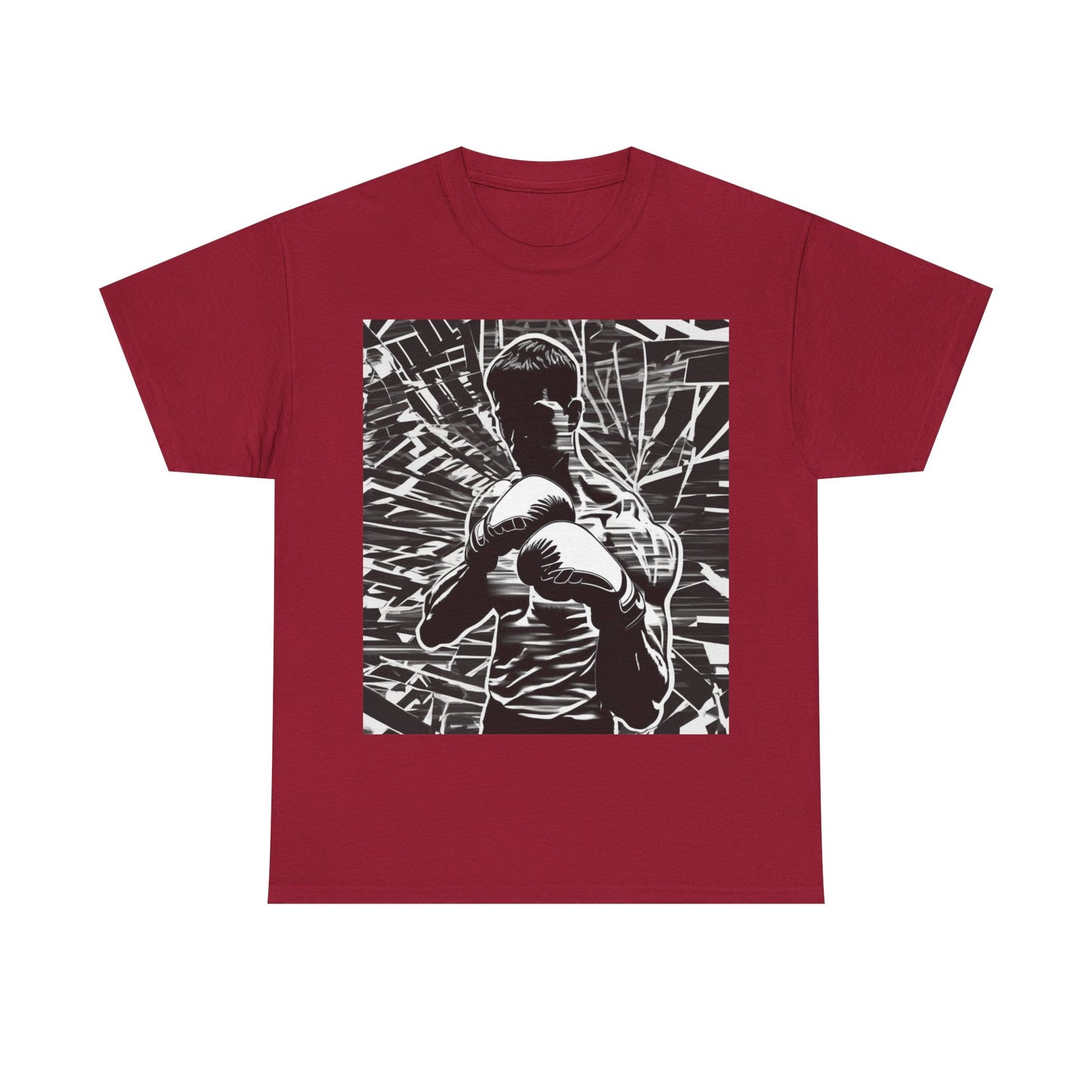 boostlete-boost-mode-scene-boxer-glitch-paper-0084 — Unisex Heavy Cotton Tee (Gildan 5000)