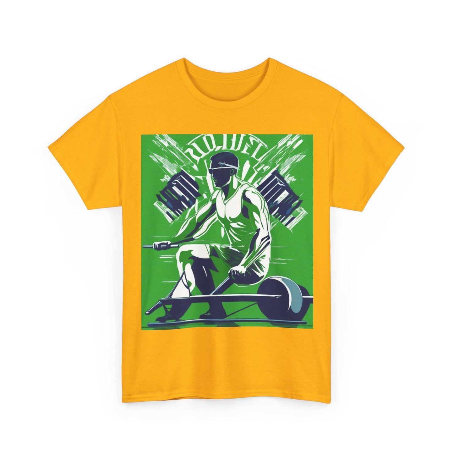 boostlete-am-crew-scene-rower-grainy-bold-0172 — Unisex Heavy Cotton Tee (Gildan 5000)