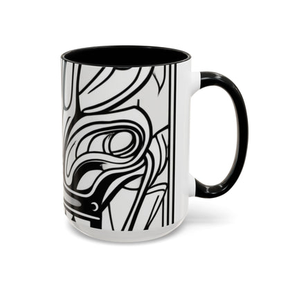 boostlete-boost-mode-icon-crown-offset-line-art-0190 — Accent Mug 11oz/15oz