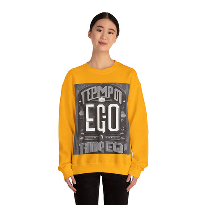 boostlete-mile-by-mile-type-tempo-over-ego-banner-modern-0093 — Unisex Heavy Blend Crewneck Sweatshirt (Gildan)