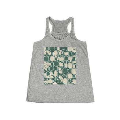 boostlete-iron-intent-pattern-hex-blueprint-0271 — Women's Flowy Racerback Tank (B+C 8800)