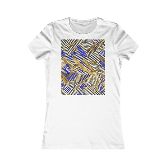boostlete-boost-mode-pattern-diagonal-monoline-0015 — Women's Favorite Tee (B+C 6004)