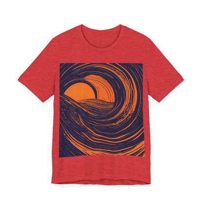 boostlete-rise-grind-icon-sunrise-speed-line-art-0202 — Unisex Jersey Short Sleeve (B+C 3001)