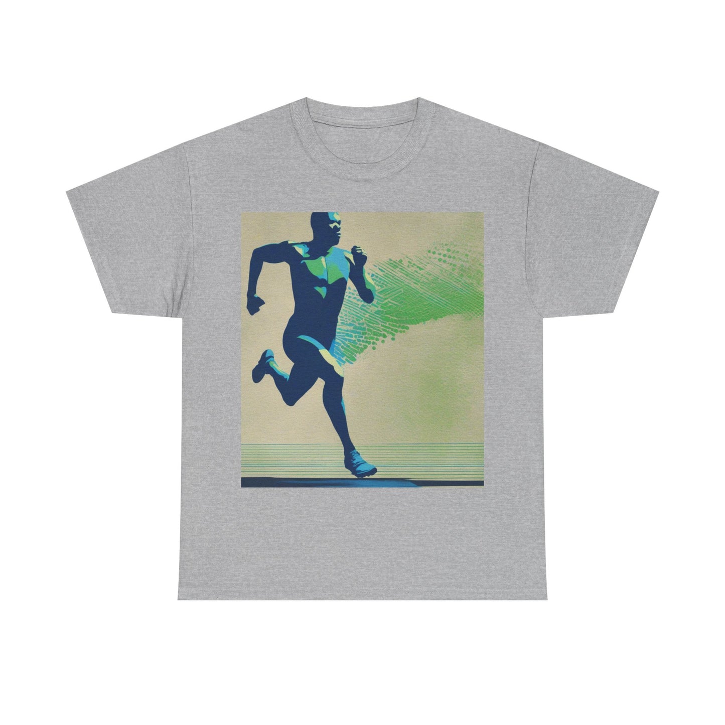 boostlete-am-crew-scene-sprinter-halftone-engraved-0092 — Unisex Heavy Cotton Tee (Gildan 5000)