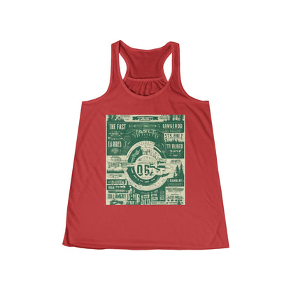 boostlete-mile-by-mile-type-fast-is-earned-big-blueprint-0041 — Women's Flowy Racerback Tank (B+C 8800)
