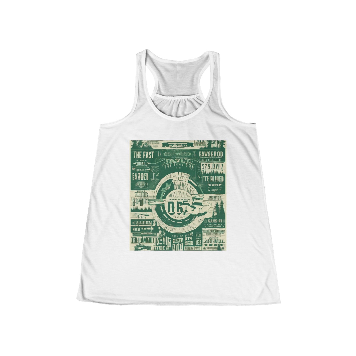 boostlete-mile-by-mile-type-fast-is-earned-big-blueprint-0041 — Women's Flowy Racerback Tank (B+C 8800)