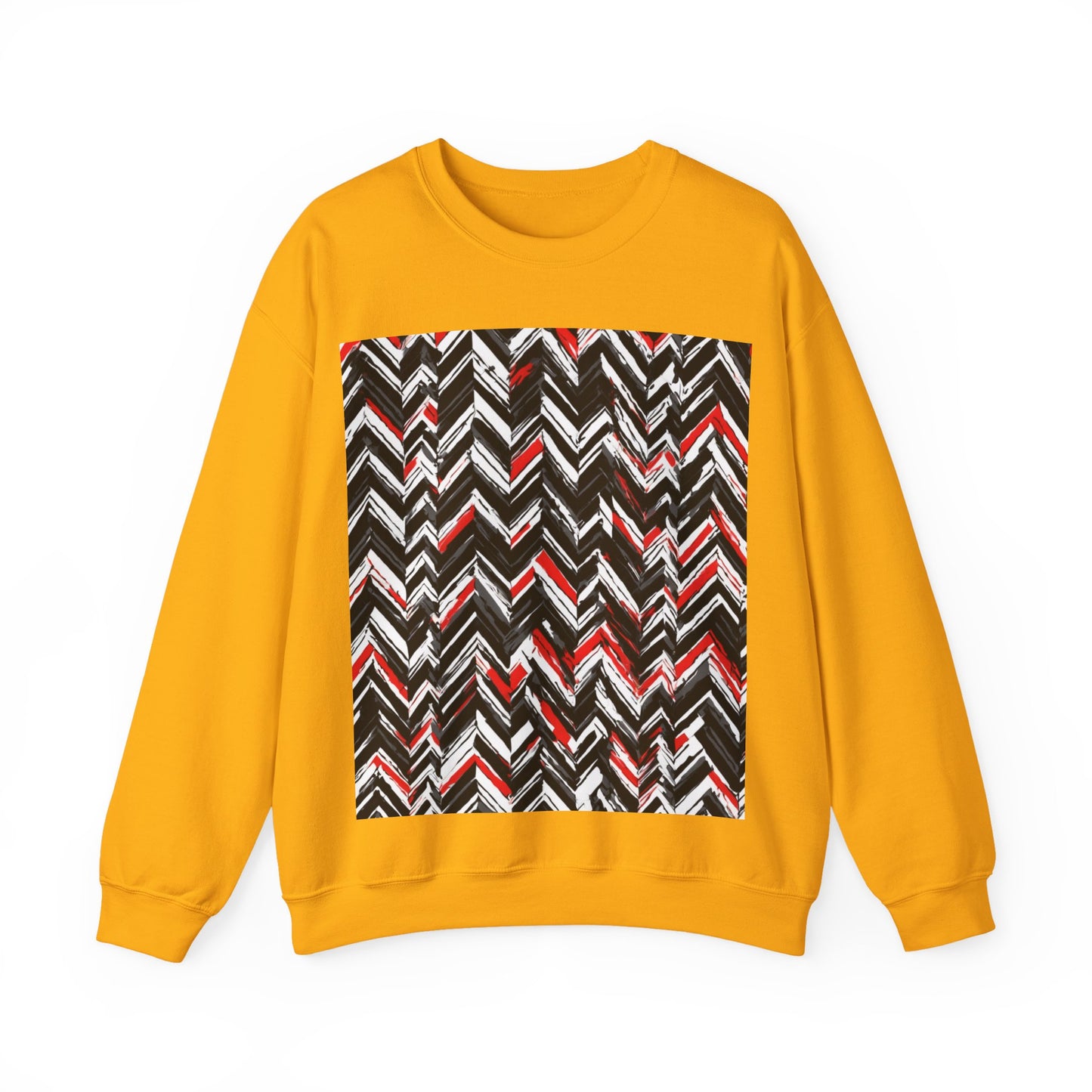 boostlete-am-crew-pattern-chevron-geometric-0659 — Unisex Heavy Blend Crewneck (G18000)