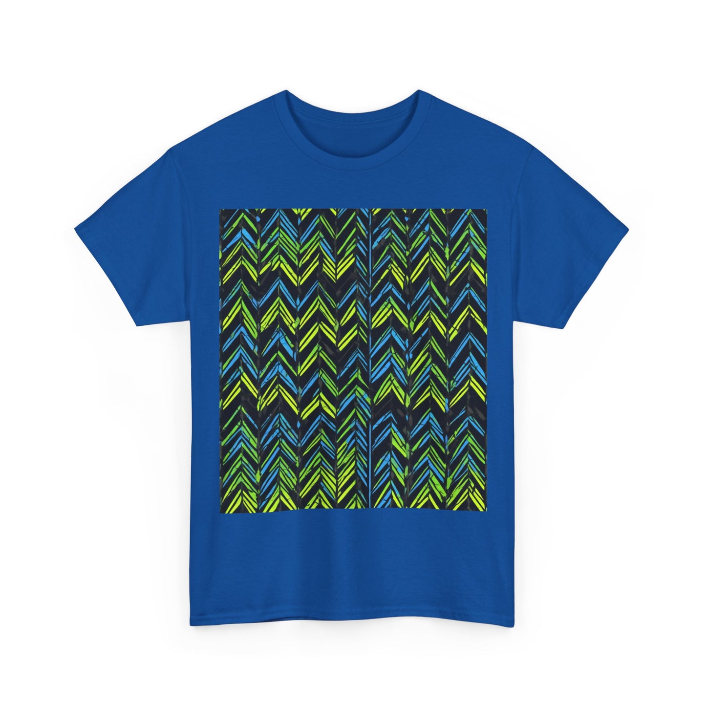 boostlete-mile-by-mile-pattern-chevron-monoline-0051 — Unisex Heavy Cotton Tee (Gildan 5000)