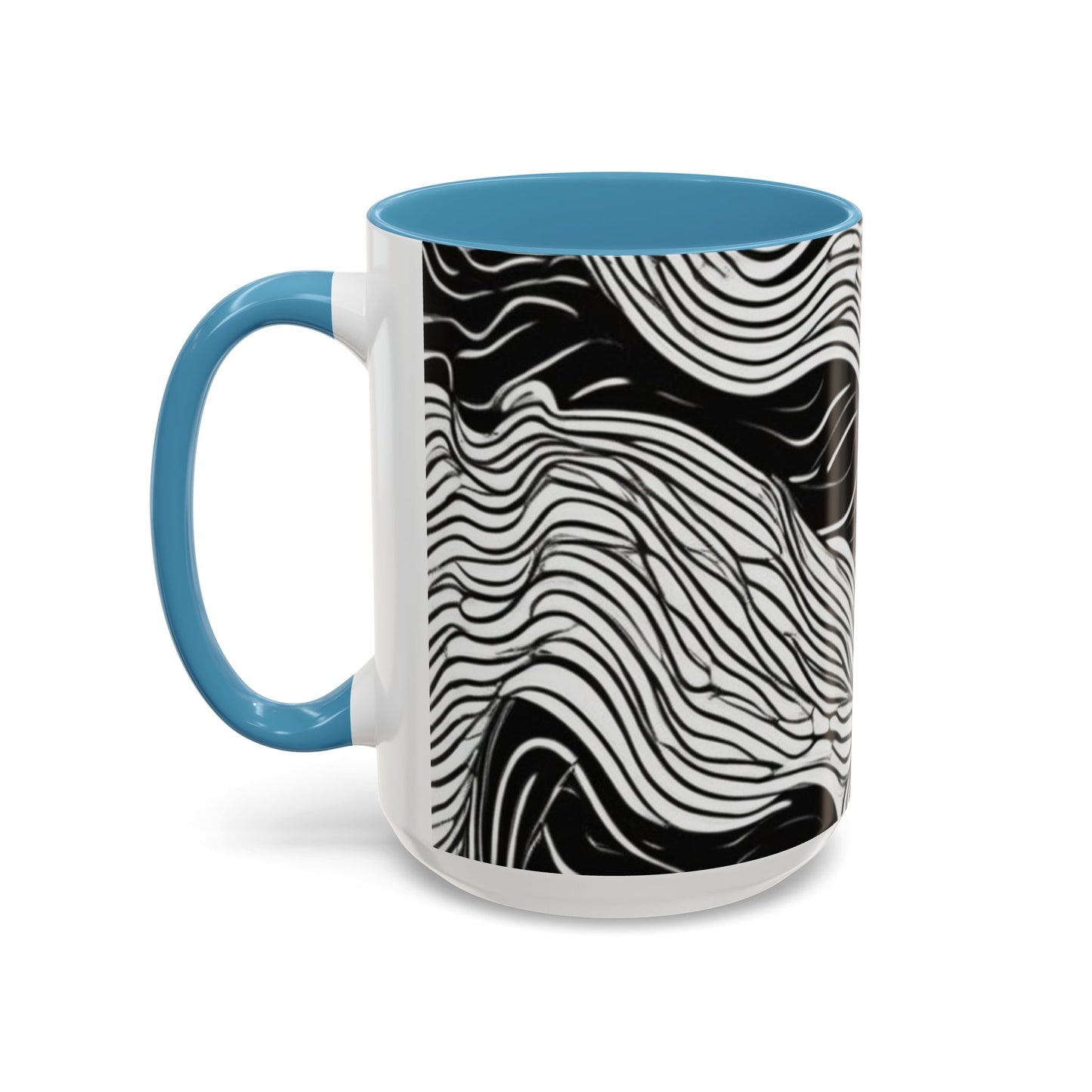 boostlete-field-day-pattern-topographic-line-art-0239 — Accent Mug 11oz/15oz