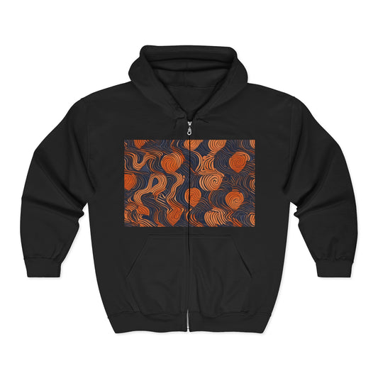 boostlete-iron-intent-pattern-topographic-engraved-0019 — Unisex Heavy Blend Full-Zip Hooded Sweatshirt
