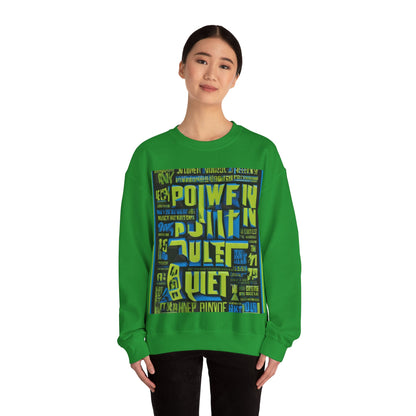 boostlete-am-crew-type-power-in-quiet-arc-paper-1481 — Unisex Heavy Blend Crewneck (G18000)