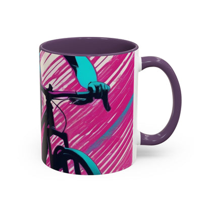 boostlete-field-day-scene-cyclist-glitch-engraved-0256 — Accent Mug 11oz/15oz
