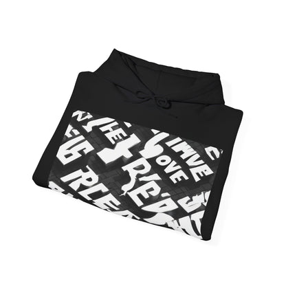 boostlete-pr-season-type-breathe-move-repeat-split-isometric-0017 — Unisex Heavy Blend Hooded Sweatshirt (Gildan)