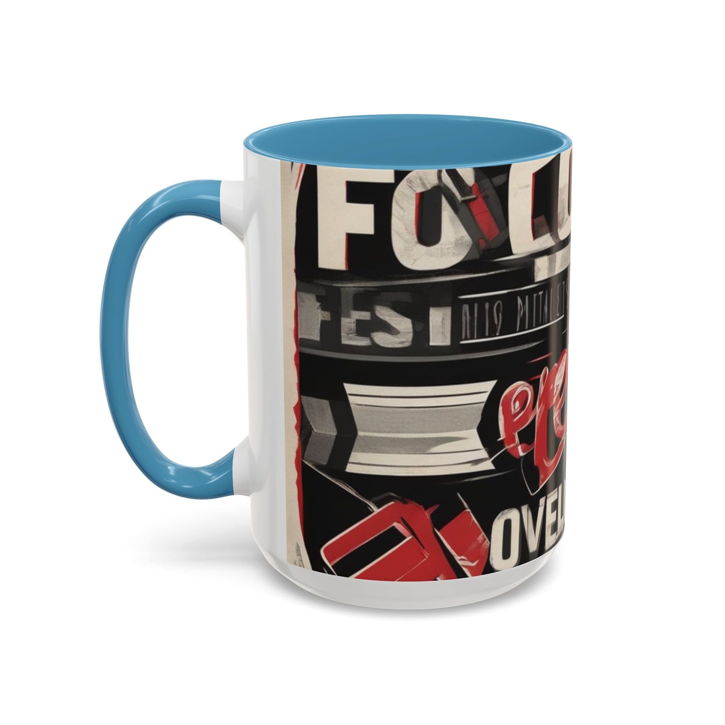 boostlete-mile-by-mile-type-focus-over-feelings-split-retro-0841 — Accent Mug 11/15oz