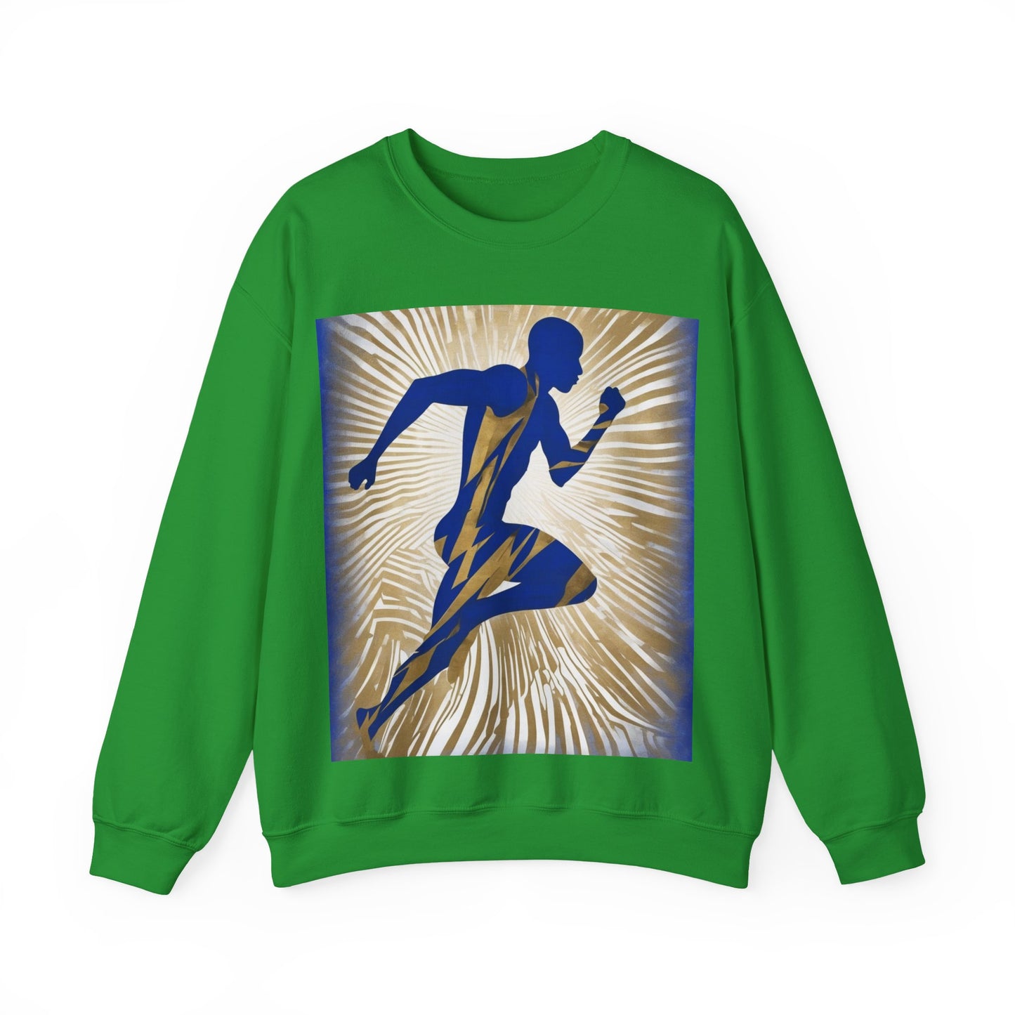 boostlete-field-day-scene-sprinter-motion-paper-0496 — Unisex Heavy Blend Crewneck Sweatshirt (Gildan)
