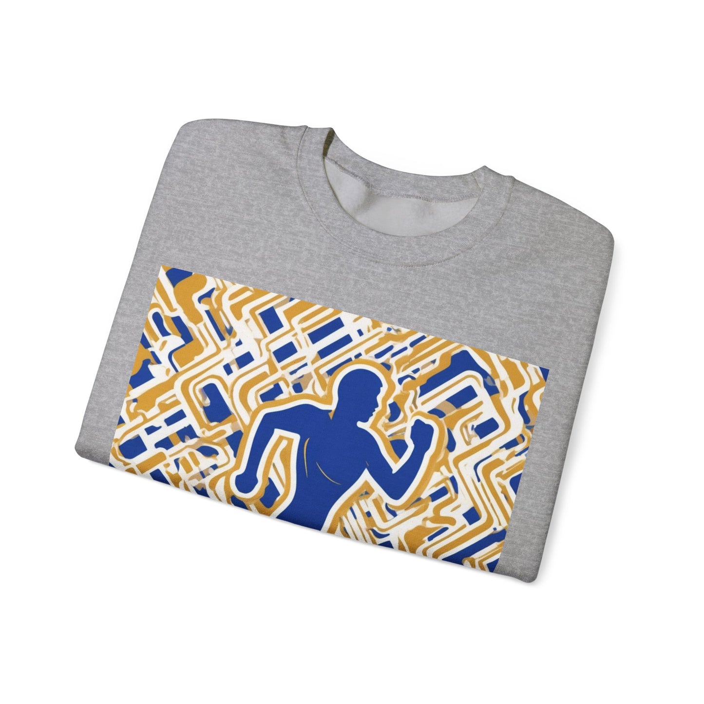 boostlete-pr-season-icon-runner-outline-industrial-0170 — Unisex Heavy Blend Crewneck Sweatshirt (Gildan)