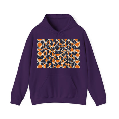 boostlete-headspace-pattern-plate-number-badge-0387 — Unisex Heavy Blend Hoodie (G18500)
